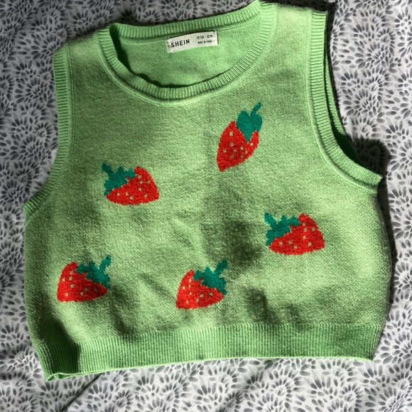Strawberry Pattern Sweater Vest | Poshmark
